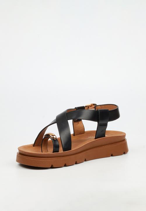 Butterfly Feet - Nolah 2 toe post sandal - black