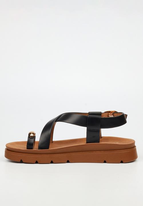 Butterfly Feet - Nolah 2 toe post sandal - black