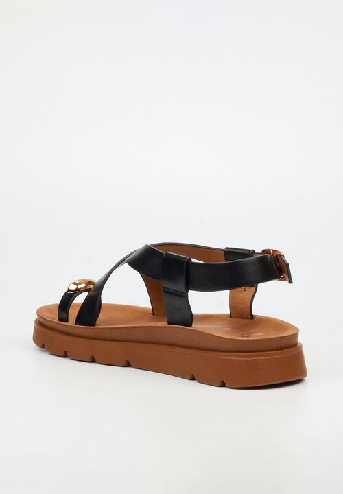 Butterfly Feet - Nolah 2 toe post sandal - black