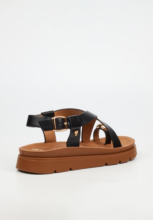 Butterfly Feet - Nolah 2 toe post sandal - black