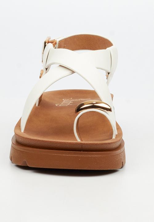 Butterfly Feet - Nolah 2 toe post sandal - white