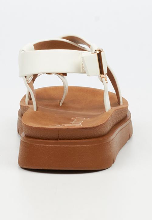 Butterfly Feet - Nolah 2 toe post sandal - white