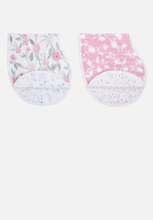 Aden & Anais - Burby Bibs Cotton Muslin 2Pk -  Ma Fleur 2-Pack