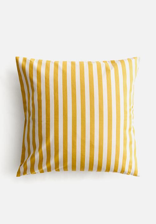 H&M - Outdoor cushion cover - yellow/striped