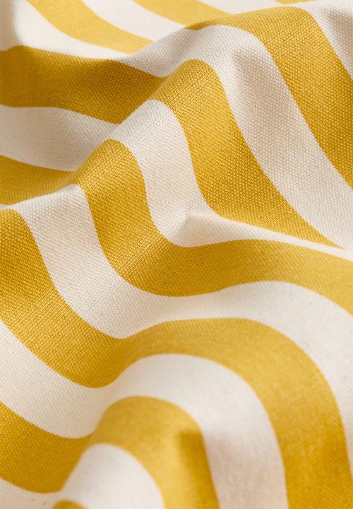 H&M - Outdoor cushion cover - yellow/striped