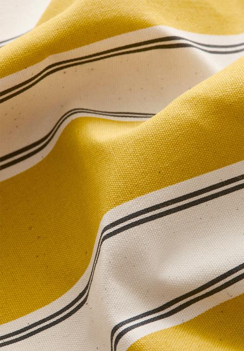 H&M - Outdoor cushion cover - yellow/striped