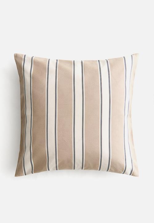 H&M - Outdoor cushion cover - beige/striped