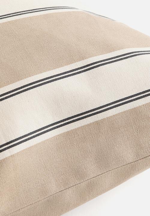 H&M - Outdoor cushion cover - beige/striped
