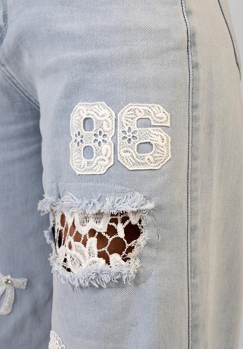 SISSY BOY - Kiera Wide Leg Jeans  - Light Vintage