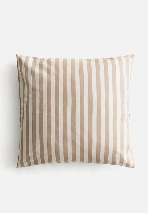 H&M - Outdoor cushion cover - beige/striped