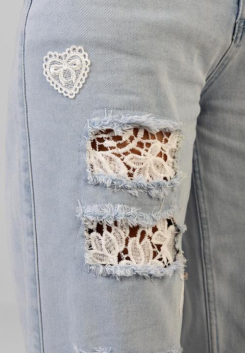 SISSY BOY - Kiera Wide Leg Jeans  - Light Vintage