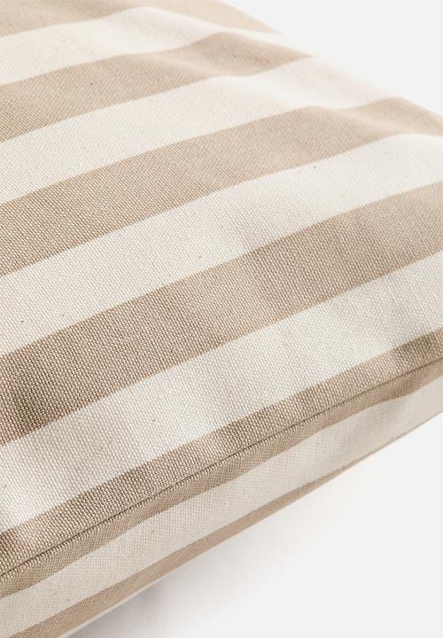 H&M - Outdoor cushion cover - beige/striped