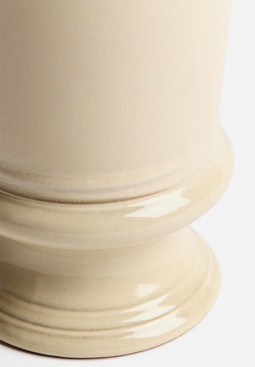 H&M - Reactive-glaze terracotta vase - light beige