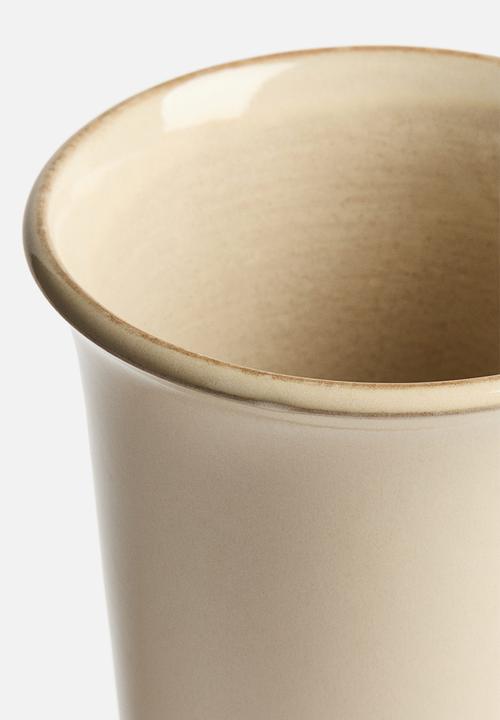 H&M - Reactive-glaze terracotta vase - light beige