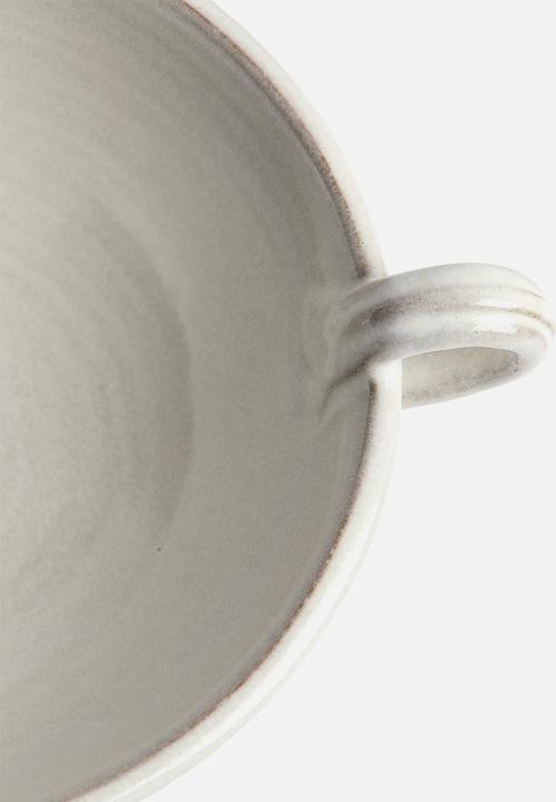 H&M - Footed reactive-glaze serving bowl - white
