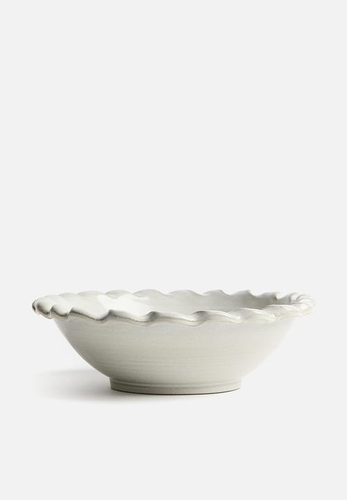 H&M - Reactive-glaze serving bowl - cream