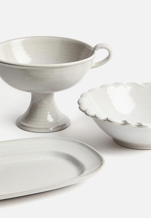 H&M - Reactive-glaze serving bowl - cream