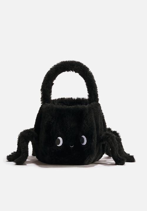 H&M - Spider-shaped fluffy basket - black/spider