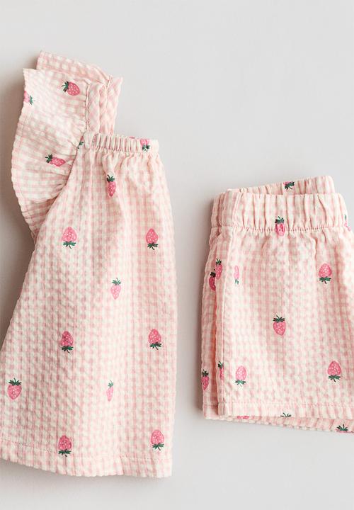 H&M - 2-piece set - light pink/strawberries