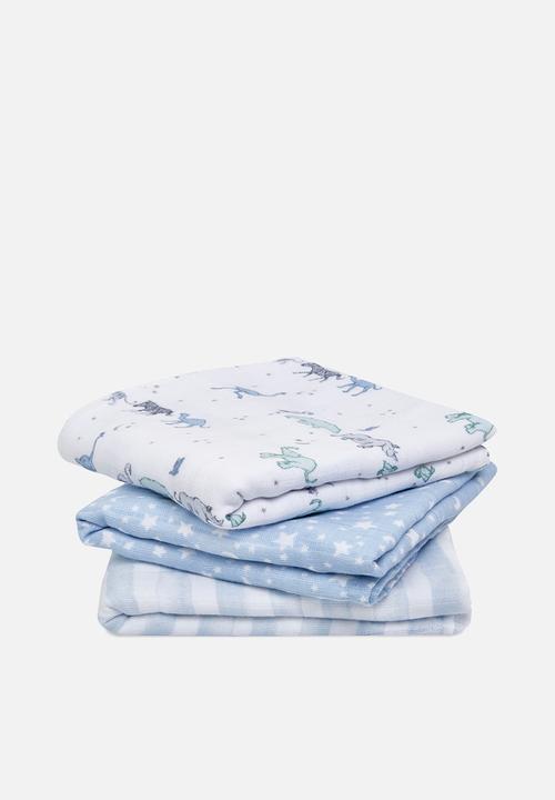 Aden & Anais - Musy Squares Cotton Muslin 3Pk - Rising Star 3-Pack