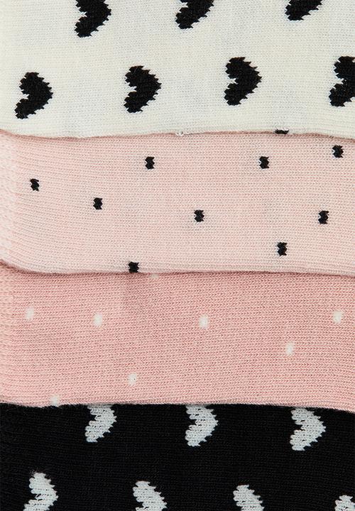 H&M - 10-pack socks - light pink/hearts