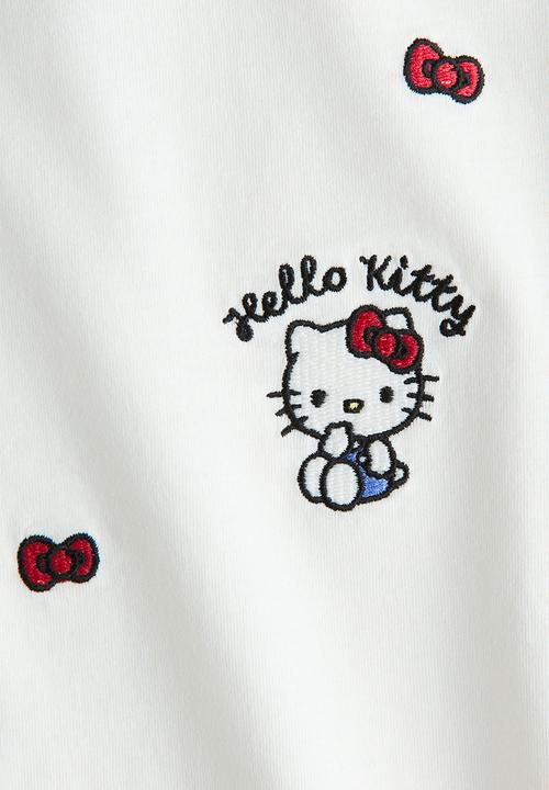 H&M - Print-motif cotton t-shirt - cream/hello kitty