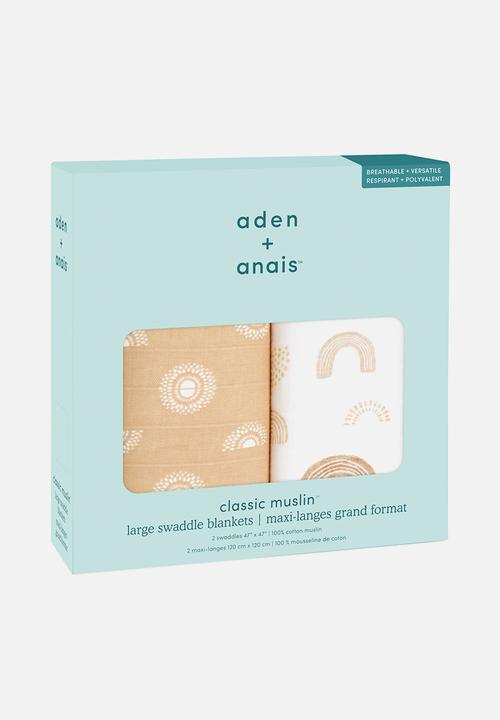 Aden & Anais - Large Swaddles Cotton Muslin 2Pk - Keep Rising 2-Pack