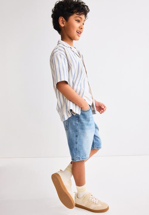 H&M - Loose fit denim shorts - light denim blue