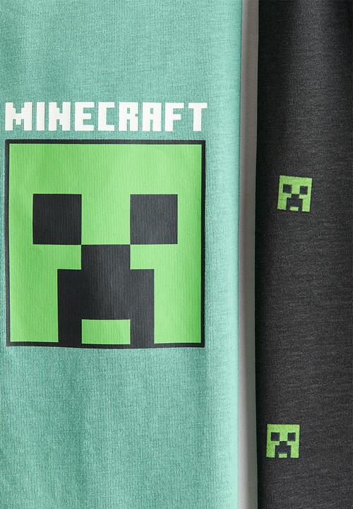H&M - Printed cotton pyjamas - green/minecraft
