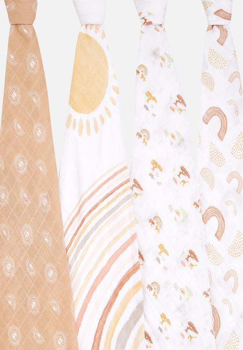 Aden & Anais - Large Swaddles Cotton Muslin 4Pk - Keep Rising 4-Pack