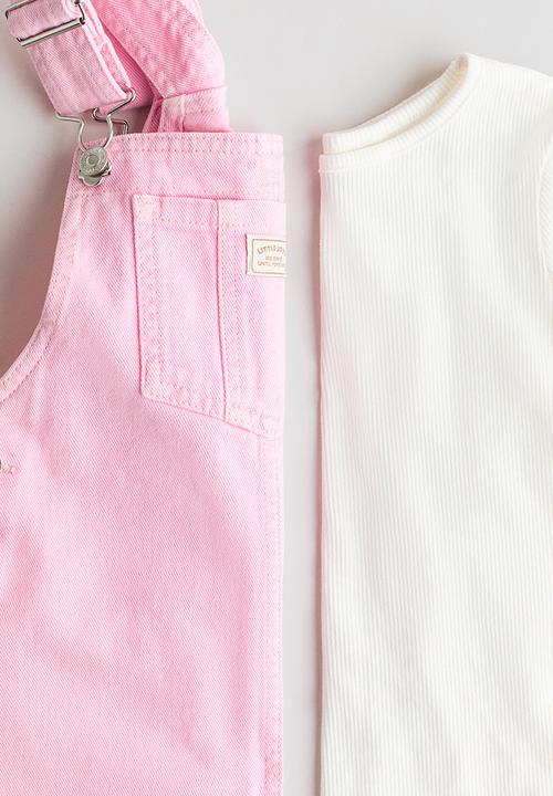 H&M - 2-piece cotton set - light pink/cream