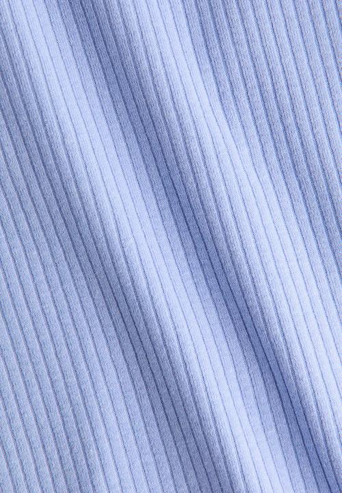 H&M - Ribbed cotton top - light blue marl