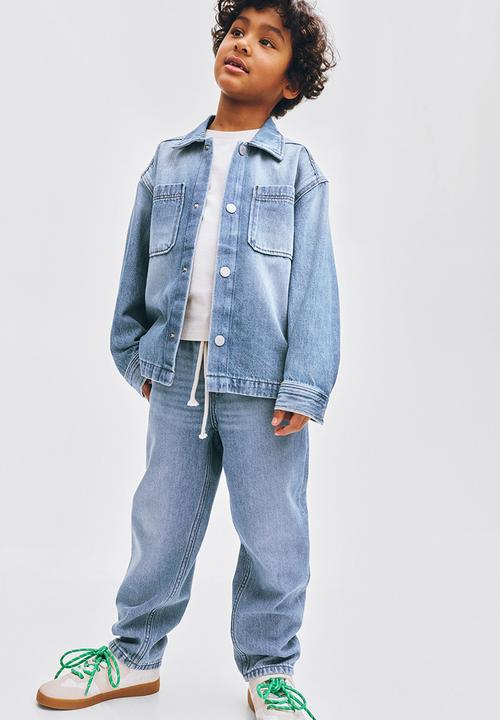 H&M - Oversized denim overshirt - light denim blue