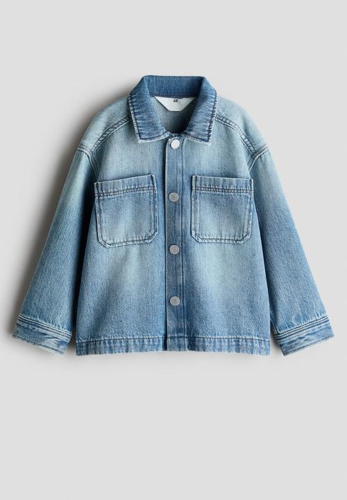H&M - Oversized denim overshirt - light denim blue