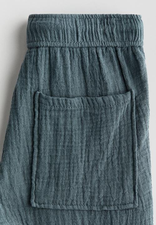 H&M - Muslin drawstring trousers - teal