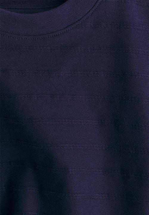 H&M - Textured t-shirt - navy blue