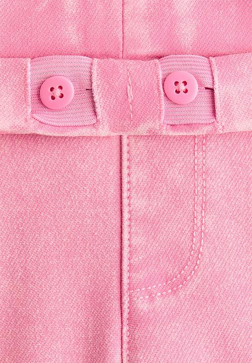 H&M - Denim-look wide-leg jeggings - pink