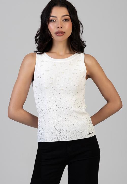 SISSY BOY - Cut Me Loose Knit Top - Off White