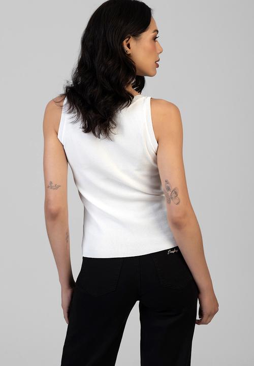 SISSY BOY - Cut Me Loose Knit Top - Off White