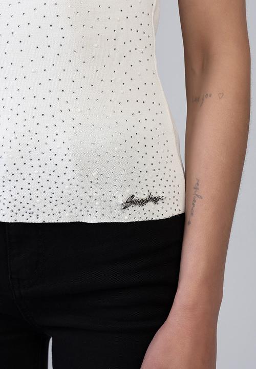 SISSY BOY - Cut Me Loose Knit Top - Off White