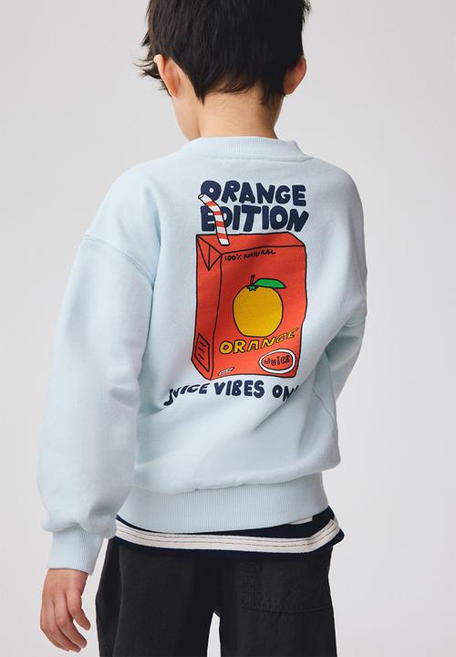 H&M - Printed sweatshirt - light blue/juice vibes