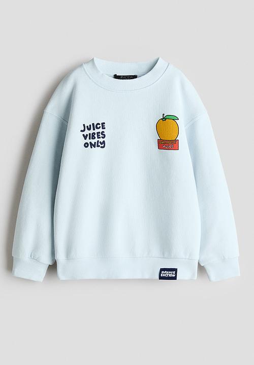 H&M - Printed sweatshirt - light blue/juice vibes