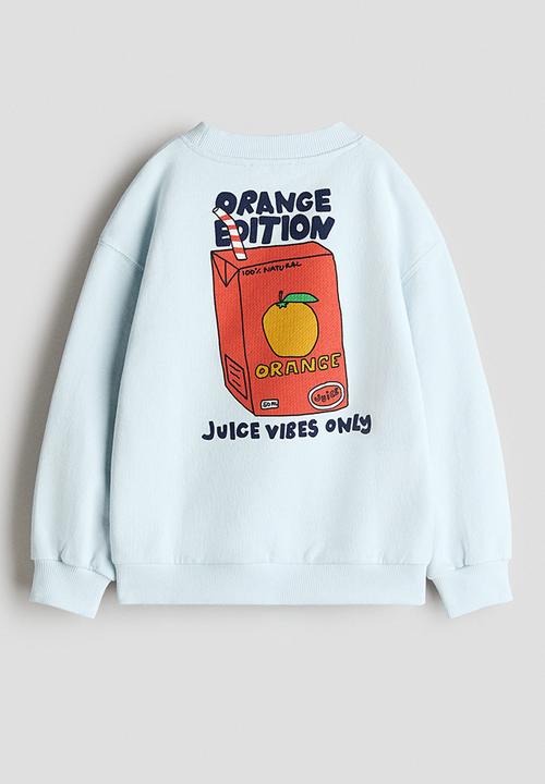 H&M - Printed sweatshirt - light blue/juice vibes