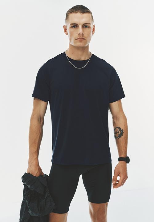 H&M - Mesh sports T-shirt with drymove - dark blue