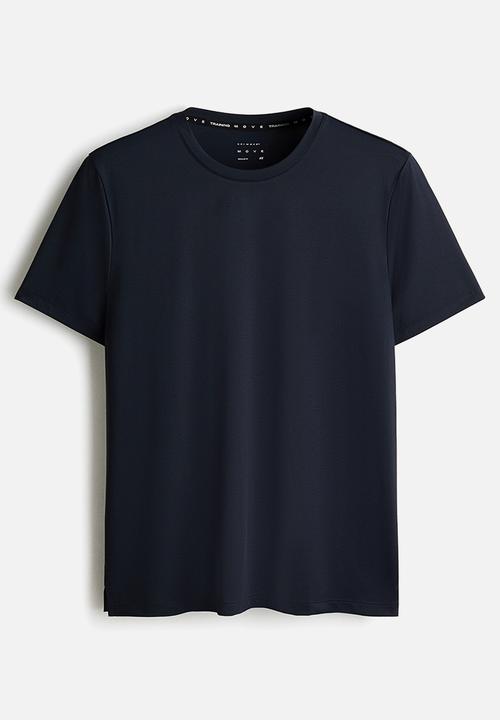 H&M - Mesh sports T-shirt with drymove - dark blue