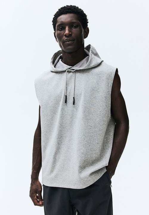 H&M - Regular fit sleeveless sports hoodie with drymove™ - grey marl