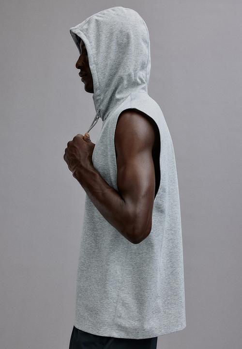 H&M - Regular fit sleeveless sports hoodie with drymove™ - grey marl