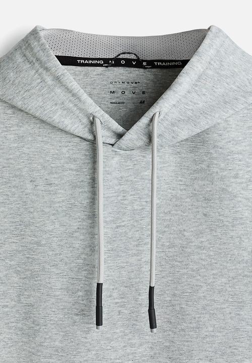 H&M - Regular fit sleeveless sports hoodie with drymove™ - grey marl