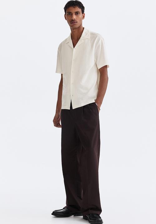 H&M - Regular fit resort shirt - cream
