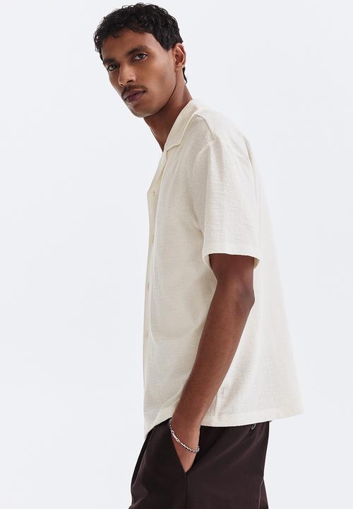 H&M - Regular fit resort shirt - cream